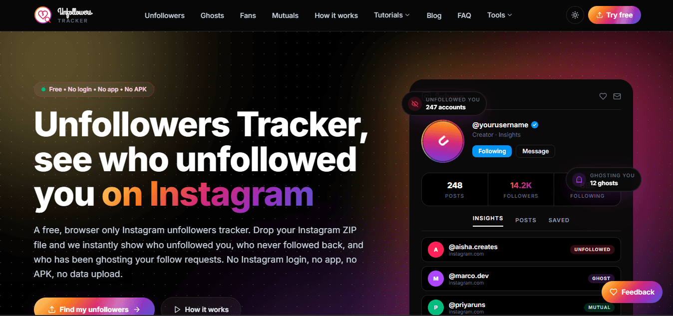 Unfollowers Tracker